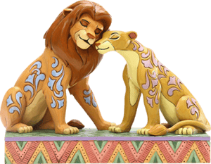 Simba and Nala Snuggling Disney Figurine Image
