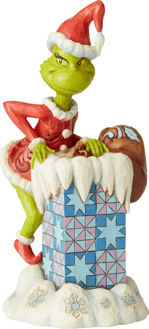 Grinch Climbing in the Chimney Dr. Seuss Figurine Image