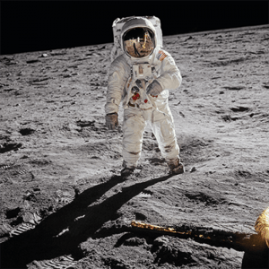Buzz Aldrin. Apollo 11. 'A Man on the Moon'  Art Print Image