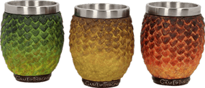 Drogon, Rhaegal, Viserion Dragon Egg Shot Glasses Game of Thrones Collectible Drinkware Image