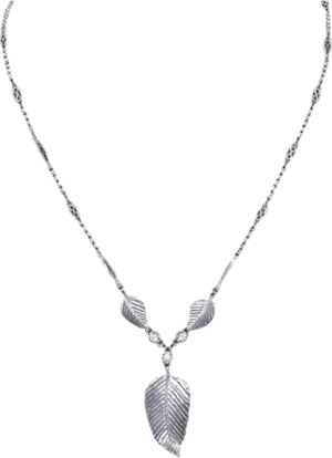 Elven Realms 3 Leaf Necklace: Lothlorien™ The Lord of the Rings Jewelry Image