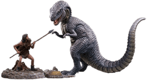 Allosaurus & Tumak (Deluxe Version) One Million Years B.C. Vinyl Statue Image