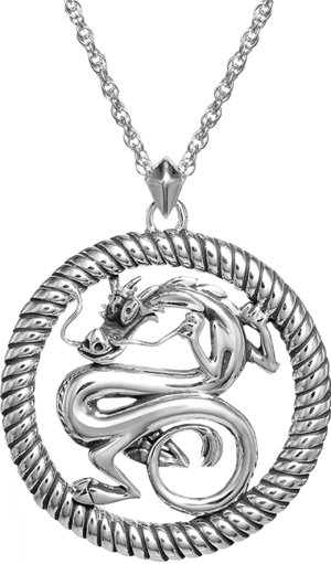 Mushu Medallion (Silver) Necklace Disney Jewelry Image