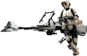 Scout Trooper and Speeder Bike Star Wars Sixth Scale Figure Set Image