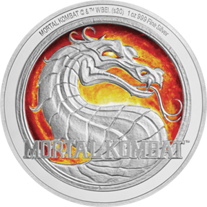 Mortal Kombat 1oz Silver Coin Mortal Kombat Silver Collectible Image