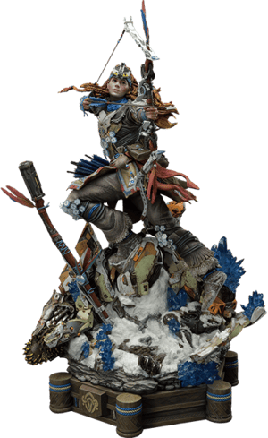 Aloy Shield Weaver Armor Set Horizon Zero Dawn Statues Image