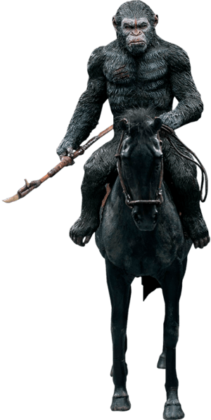 Caesar (Spear Version) Dawn of the Planet of the Apes Statues Image