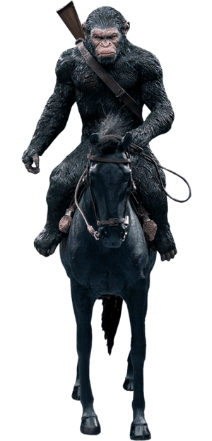 Caesar (Gun Version) War of the Planet of the Apes Statues Image
