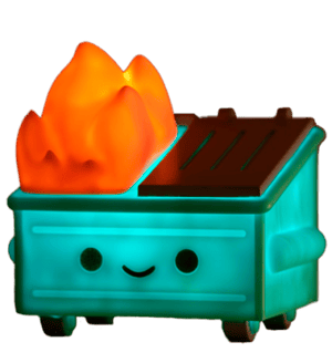 Lil Dumpster Fire Night Light 100% Soft Collectible Lamp Image