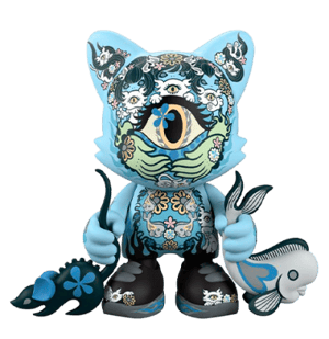 Azure Ailurophile SuperJanky Designer Collectible Toy