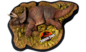 Sick Triceratops Jurassic Park Statues Image