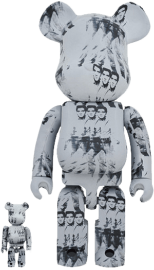 Be@rbrick Andy Warhol’s Elvis Presley 100% & 400% Andy Warhol Bearbrick Image