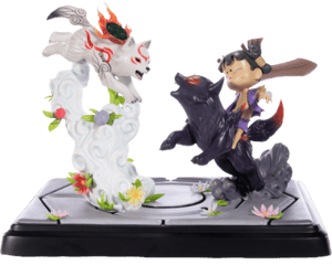 Chibiterasu vs Dark Chibiterasu & Possessed Kuni Okami Statues Image