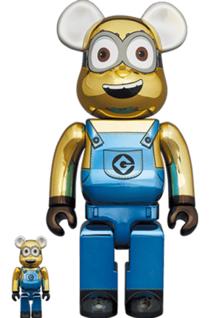 Be@rbrick Dave (Chrome Version) 100% and 400% Bearbrick