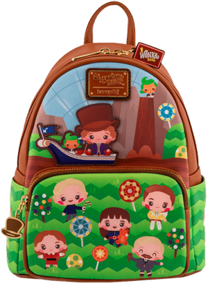 Charlie and the Chocolate factory 50th Anniversary Mini Backpack Willy Wonka and the Chocolate Factory Backpack Image