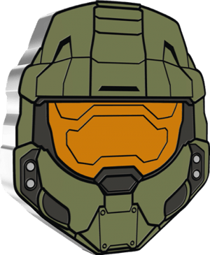 Master Chief Helmet 1oz Silver Coin HALO Silver Collectible Image