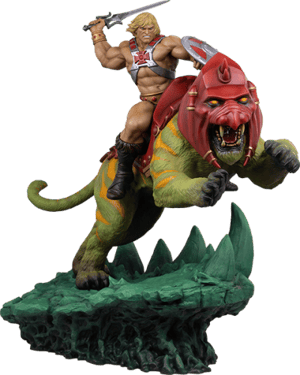 He-Man™ & Battle Cat™ Masters of the Universe Quarter Scale Maquette Image