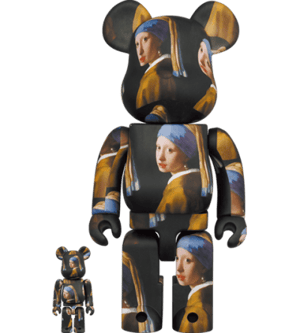 Be@rbrick Johannes Vermeer (Girl with a Pearl Earring) 100% and 400% set Bearbrick
