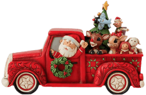 Rudolph in Red Pickup Rudolph Figurine Image