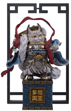 Heavenly King Cat Eight Immortals and Nine Cats Statues Image