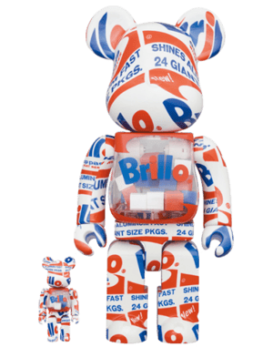 Be@rbrick Andy Warhol "Brillo" 2022 100% & 400% Bearbrick