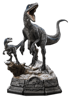Blue and Beta Deluxe Jurassic World Dominion 1:10 Scale Statue Image