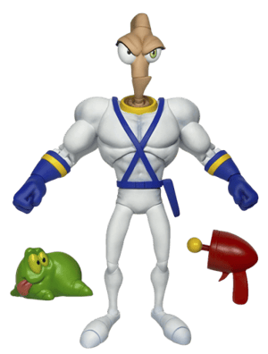 Earthworm Jim & Snott Earthworm Jim Action Figure Image