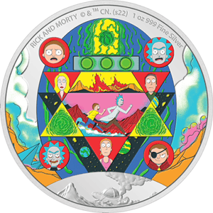 Rick and Morty 1oz Silver Coin Rick and Morty Silver Collectible Image