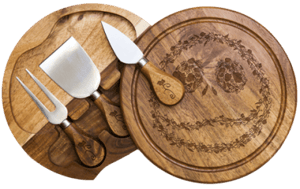 Jack Skellington Acacia Brie Cheese Cutting Board and Tool Set Disney Kitchenware Image