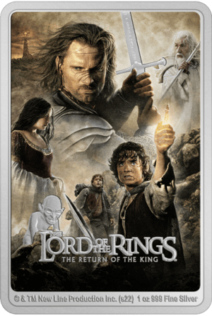 The Lord of the Rings: Return of the King Movie Poster 1oz Silver Coin Silver Collectible