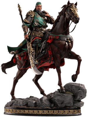 Blade-Wielding Guan Yu (Colored Version) Three Kingdoms Generals Statues Image