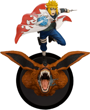 Minato Namikaze Vs Nine Tailed Fox Statue