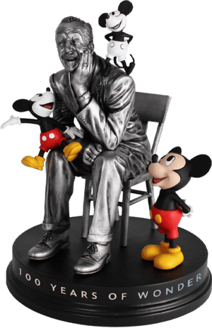Walt with Mickey Mouse Figurine