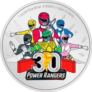 Power Rangers 30th Anniversary 1oz Silver Coin Silver Collectible