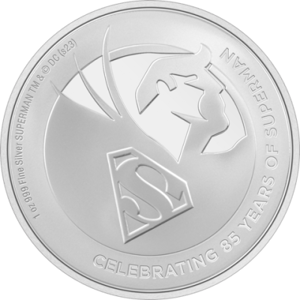 Superman 85th Anniversary 1oz Silver Coin Silver Collectible