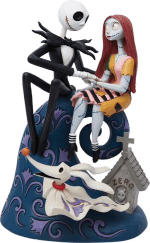 Jack, Sally, & Zero on Hill Disney Figurine Image