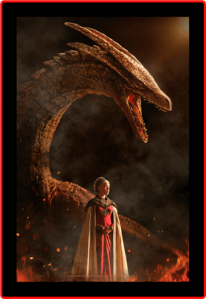 Game of Thrones House of the Dragon LED Mini Poster Game of Thrones Wall Light Image