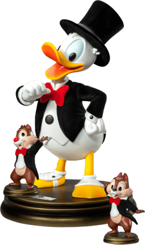 Tuxedo Donald Duck with Chip ’n Dale Disney Statues Image