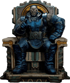 Darkseid on Throne (Deluxe Bonus Version) DC Comics Quarter Scale Statue Image