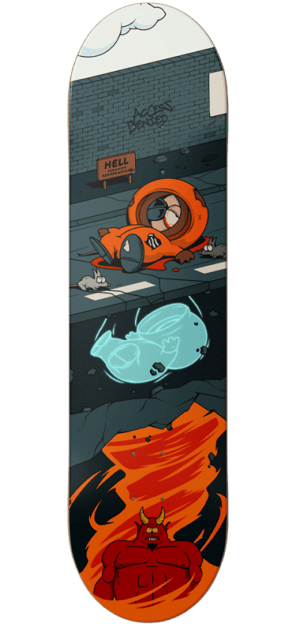 Kenny Goes to Hell South Park Skateboard Deck Image