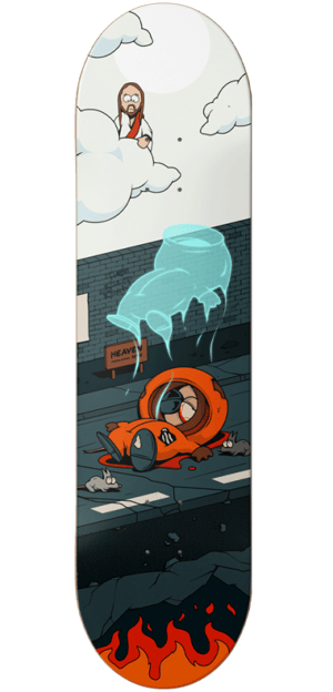 Kenny Goes to Heaven South Park Skateboard Deck Image