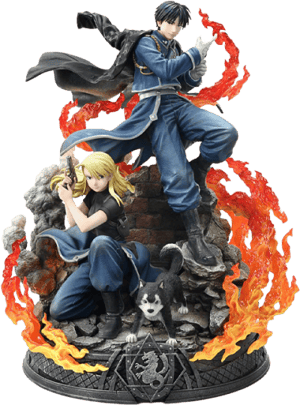 Roy Mustang & Riza Hawkeye (Deluxe Bonus Version) Fullmetal Alchemist Statues Image