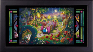 Mad Hatter's Tea Party Disney Stained Glass Image