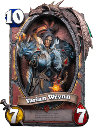 Varian Wrynn 3D Art Frame Warcraft Statues Image