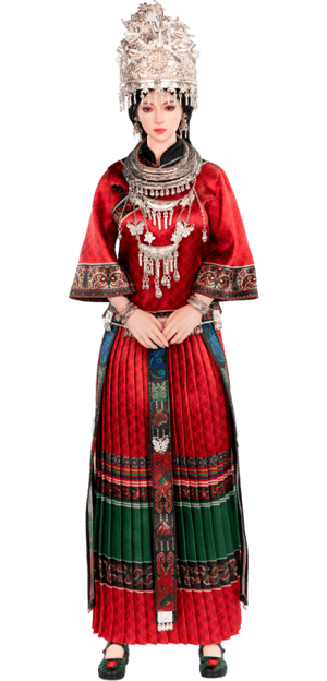 The Miao of China’s 56 Ethnic Groups (Red) TBLeague Sixth Scale Figure Image