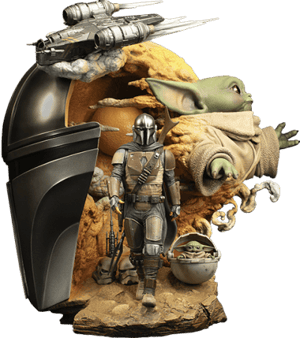 The Mandalorian Fine Art Star Wars Bust Image