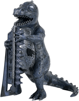 Dinky the T-Rex (Nighttime) Fallout Statues Image