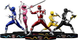 Power Rangers 5-Ranger Set (Deluxe Bonus Version) Mighty Morphin Power Rangers Quarter Scale Statue Image