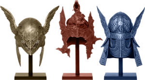 Elden Ring – Trio Helmets Elden Ring Scaled Replica Image