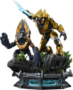 Elite Zealot & Grunt Minor: Covenant Assault HALO Quarter Scale Statue Image